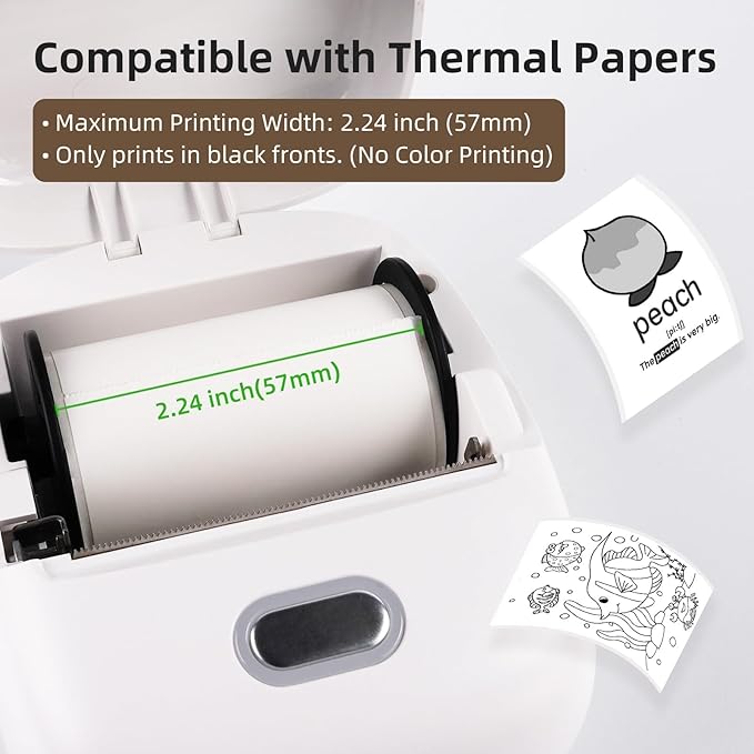 ORGSTA S002 Label Printer Self-Adhesive Labelling Device Bluetooth 300 DPI Labelling Machines Labelling Device Label Printer Sticker Maker
